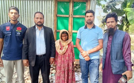 বি: বাড়িয়ায় অসহায় বৃদ্ধাকে ১টি টিনের ঘর উপহার দিয়েছে বাংলাদেশ প্রবাসী অধিকার পরিষদ, কুয়েত শাখা