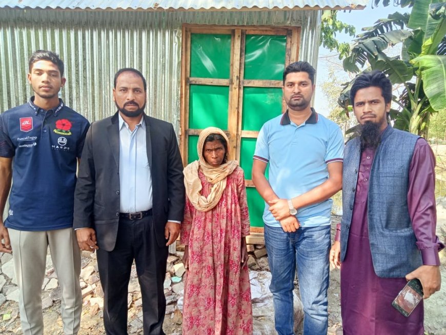 বি: বাড়িয়ায় অসহায় বৃদ্ধাকে ১টি টিনের ঘর উপহার দিয়েছে বাংলাদেশ প্রবাসী অধিকার পরিষদ, কুয়েত শাখা
